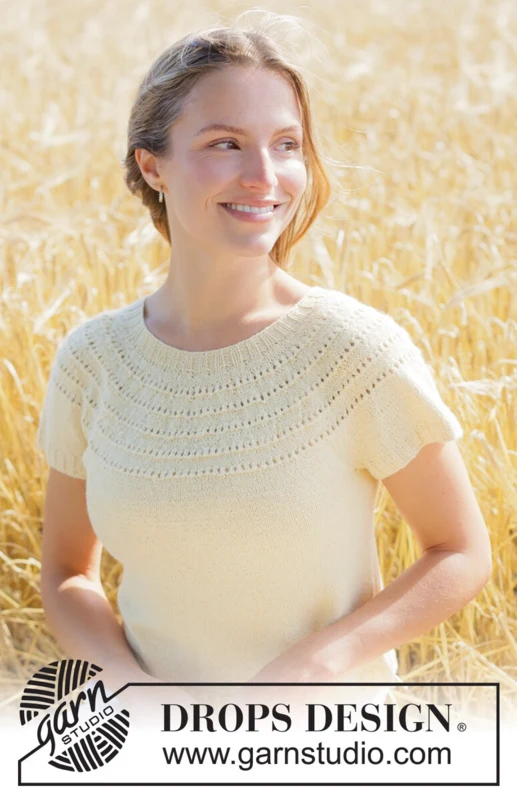 268-32 Spring Rings Top by DROPS Design