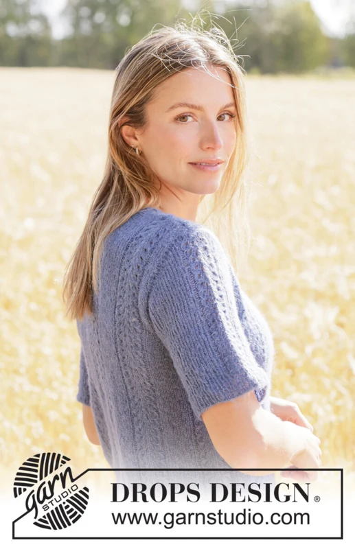 266-9 Lilac Serenade Cardigan by DROPS Design