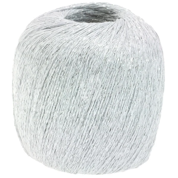 Lana Grossa Brillino 10 Valkoinen/Hopea