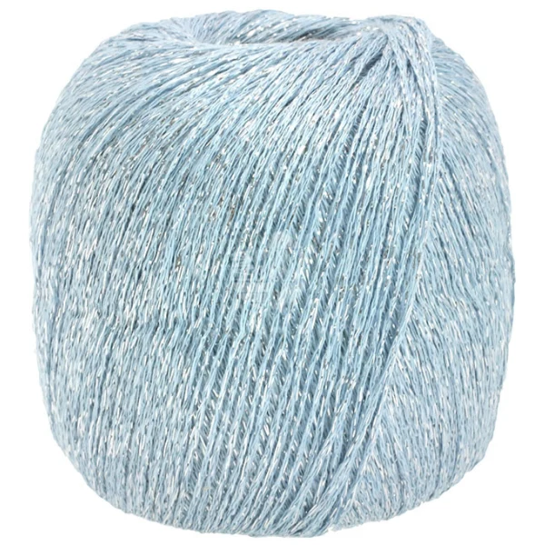 Lana Grossa Brillino 22 Vaaleansininen/Hopea