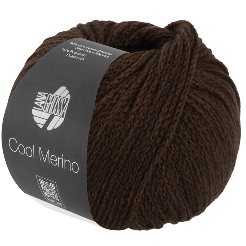 Lana Grossa Cool Merino 44 Tumma harmaanruskea