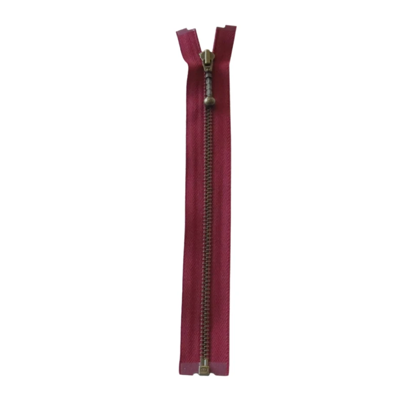 YKK Avattava Metallivetoketju 4 mm (25-65 cm) 527 Bordeaux, Antiikkimessinki