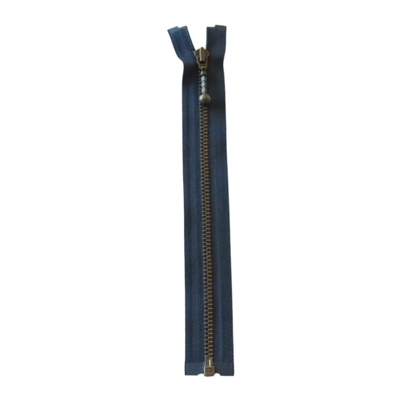 YKK Avattava Metallivetoketju 4 mm (25-65 cm) 560 Tummansininen, Antiikkimessinki