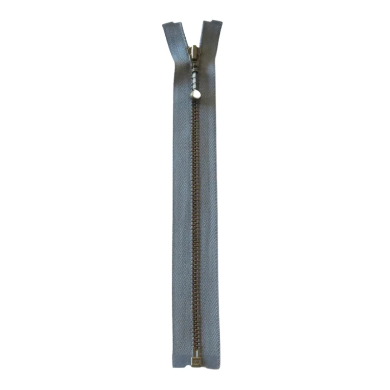 YKK Avattava Metallivetoketju 4 mm (25-65 cm) 578 Harmaa, Antiikkimessinki