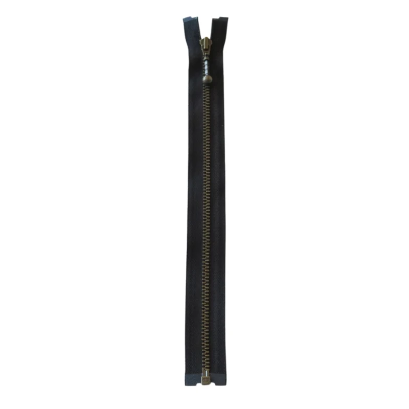 YKK Avattava Metallivetoketju 4 mm (25-65 cm) 580 Musta, Antiikkimessinki