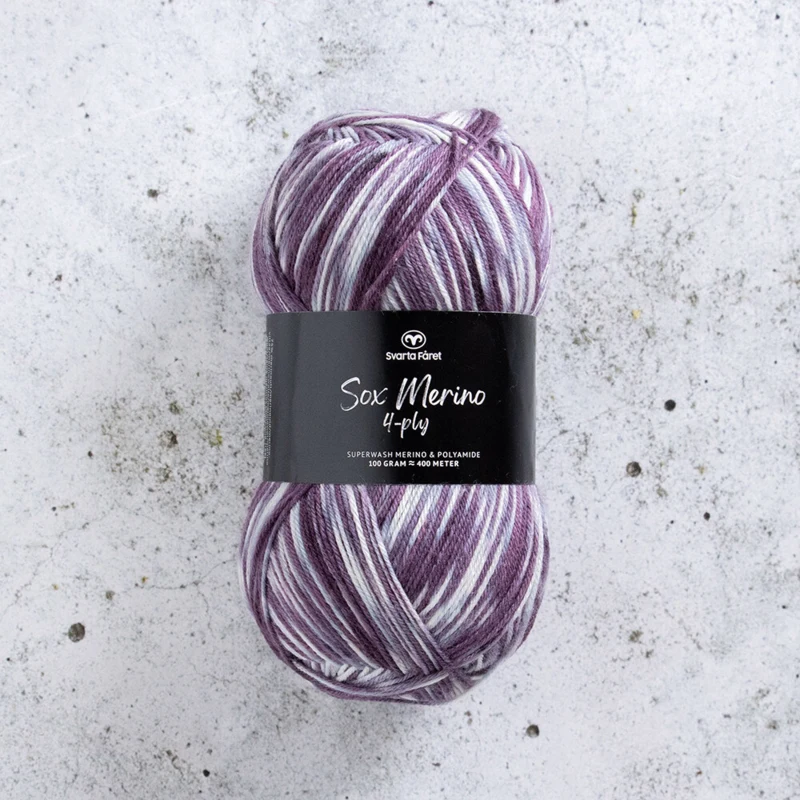 Svarta Fåret Sox Merino 4 ply 12 Staattinen näyttö
