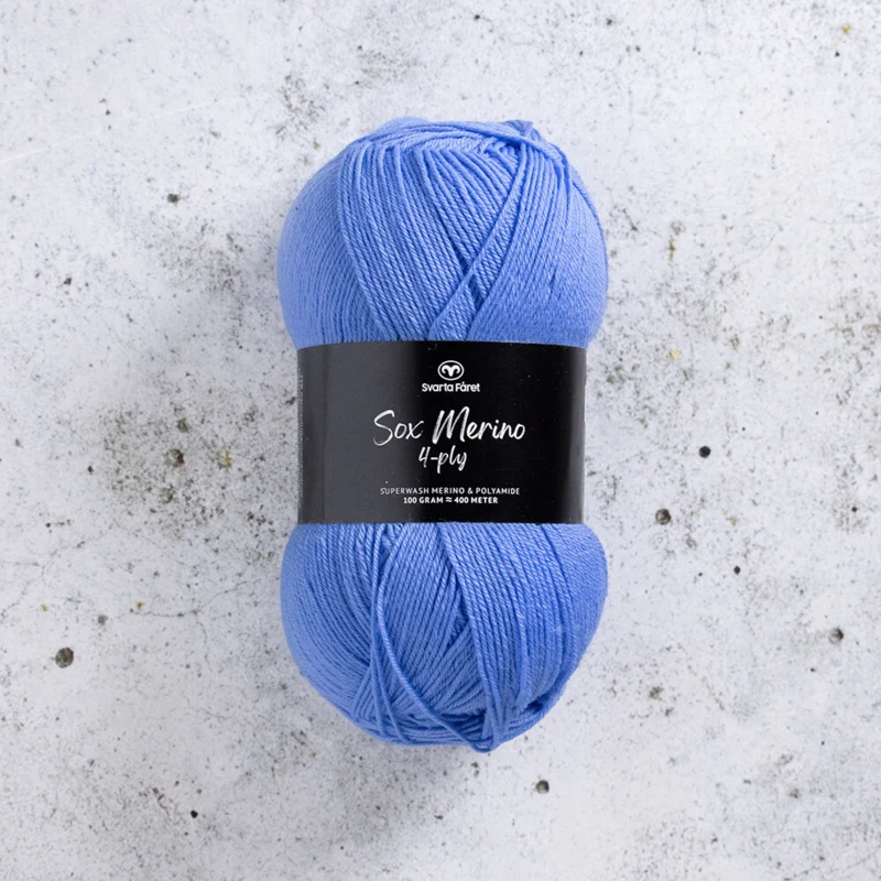 Svarta Fåret Sox Merino 4 ply 03 Studiansininen