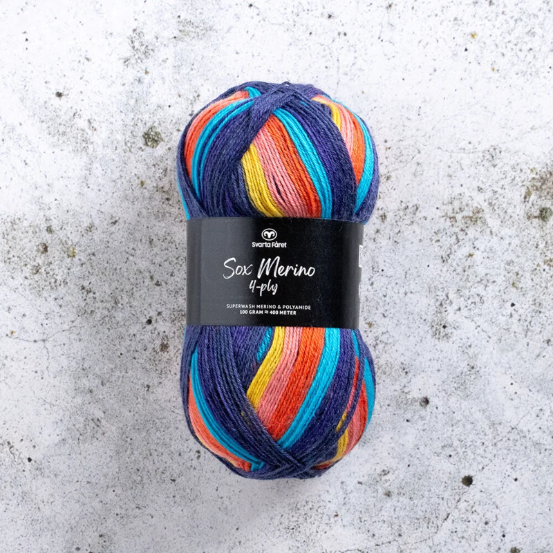 Svarta Fåret Sox Merino 4 ply 22 Siniset pyhimykset