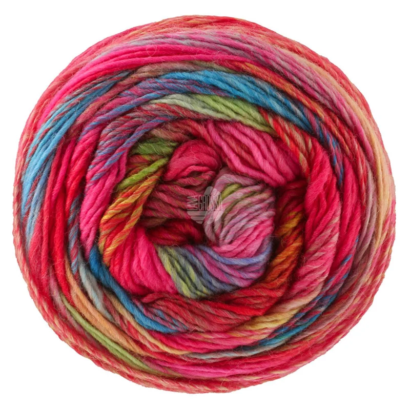 Lana Grossa Colorissimo 220 Punainen/Fuksia/Turkoosi/Petrooli/Ruoste/Kameli/Beige/Tummanvihreä/Vaaleanvihreä/Vihreä