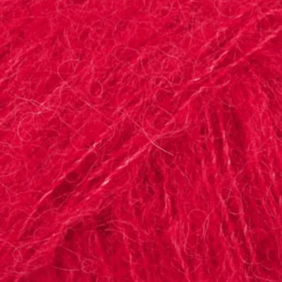 DROPS BRUSHED Alpaca Silk 07 Punainen (Uni colour)