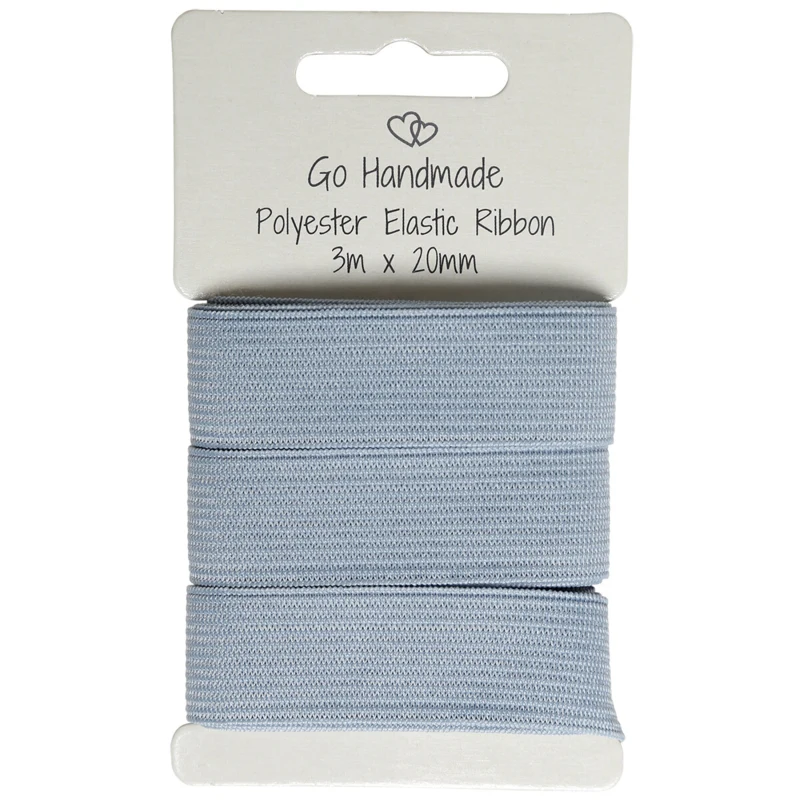 Go Handmade Kuminauha: 3 m x 20 mm, Harmaa/sininen