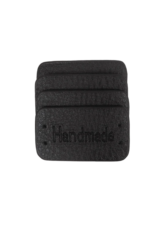 Go Handmade Handmade Label, 4 kpl: Musta