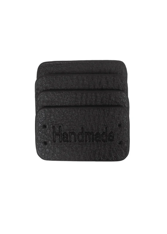 Go Handmade Handmade Label, 4 kpl: Musta