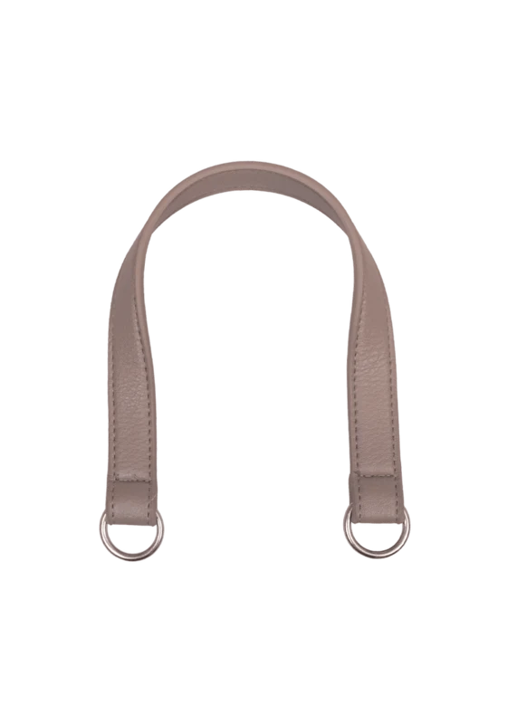 Go Handmade Laukun kahva O-renkaalla: Beige/hopea