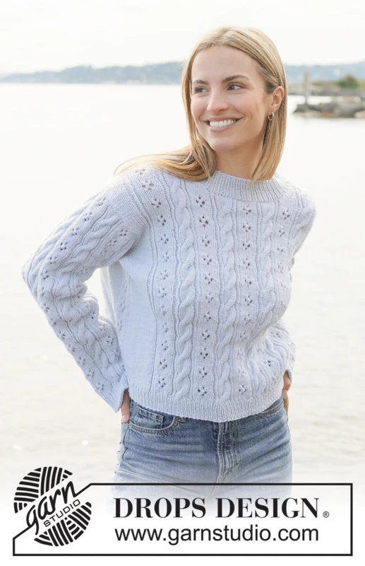 273-3 Lucky Cables Sweater by DROPS Design