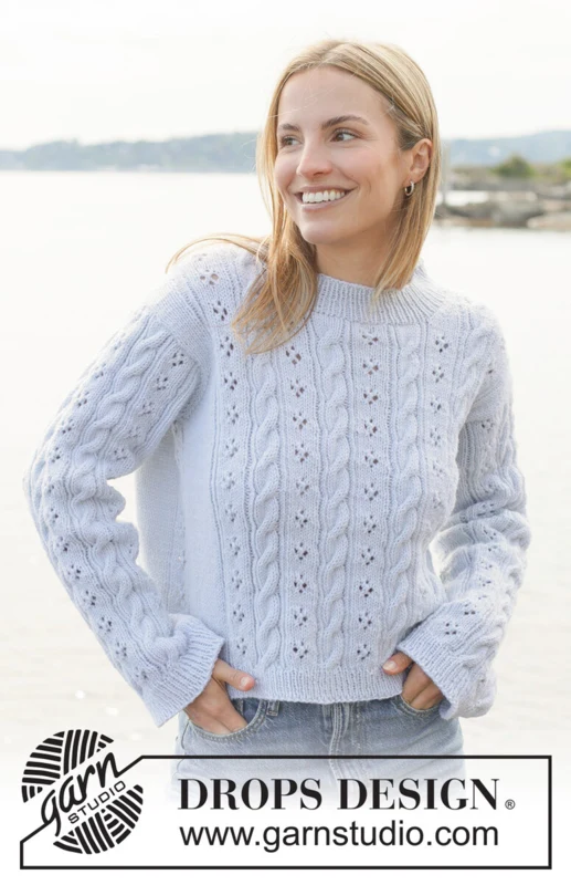 273-3 Lucky Cables Sweater by DROPS Design