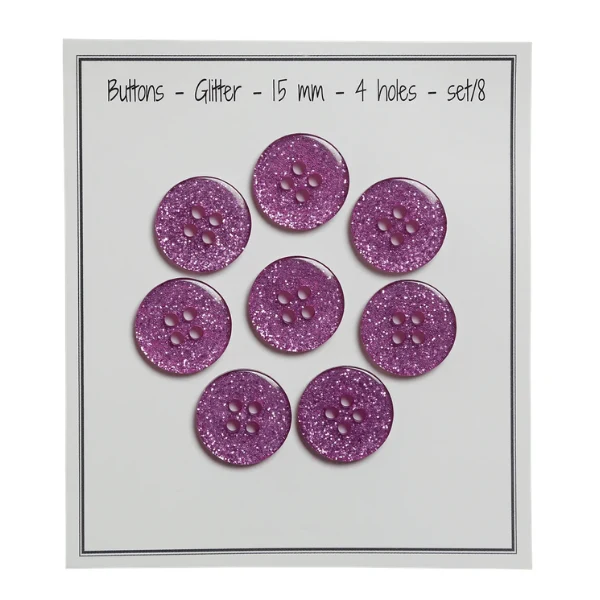 Go Handmade Glitter-napit Vaaleanpunainen