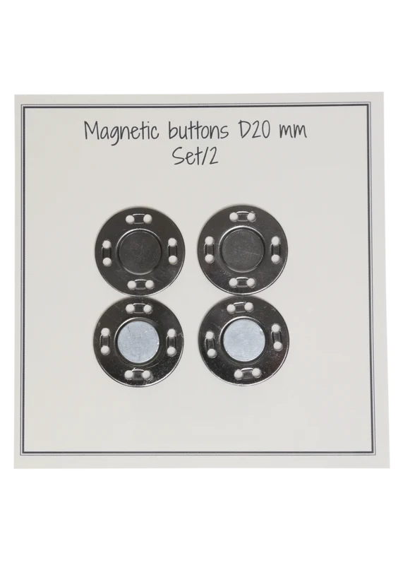 Go Handmade Magneettinapit 20 mm (2 kpl): Harmaa