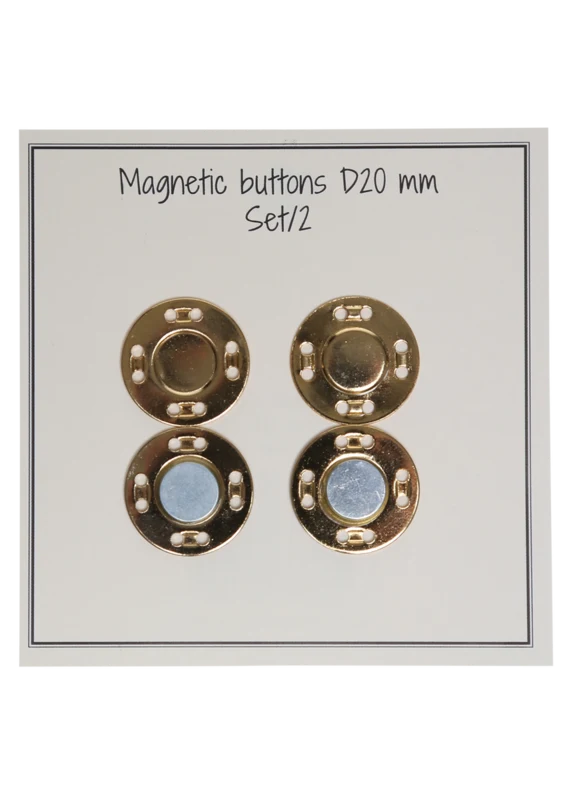 Go Handmade Magneettinapit 20 mm (2 kpl): Kulta
