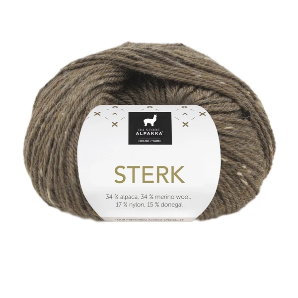 Du Store Alpakka Sterk 933 Ruskea meleerattu tweed