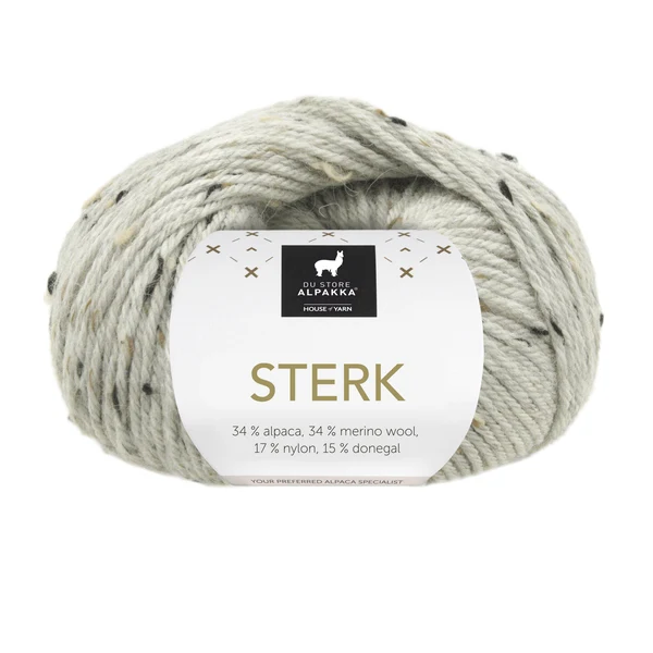 Du Store Alpakka Sterk 930 Vaaleanharmaa meleerattu tweed