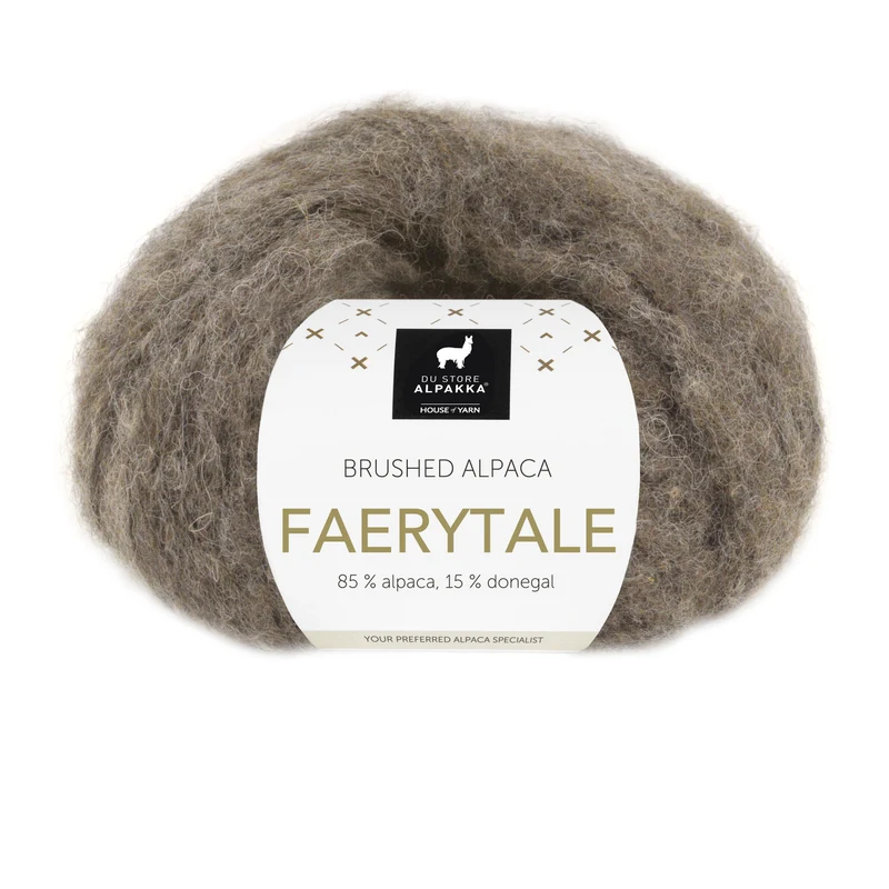 Du Store Alpakka Faerytale 817 Tumma harmaanruskea meleerattu tweed