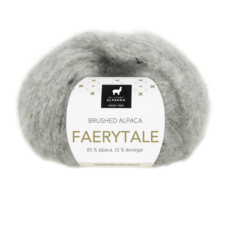 Du Store Alpakka Faerytale 818 Vaalea harmaa meleerattu tweed