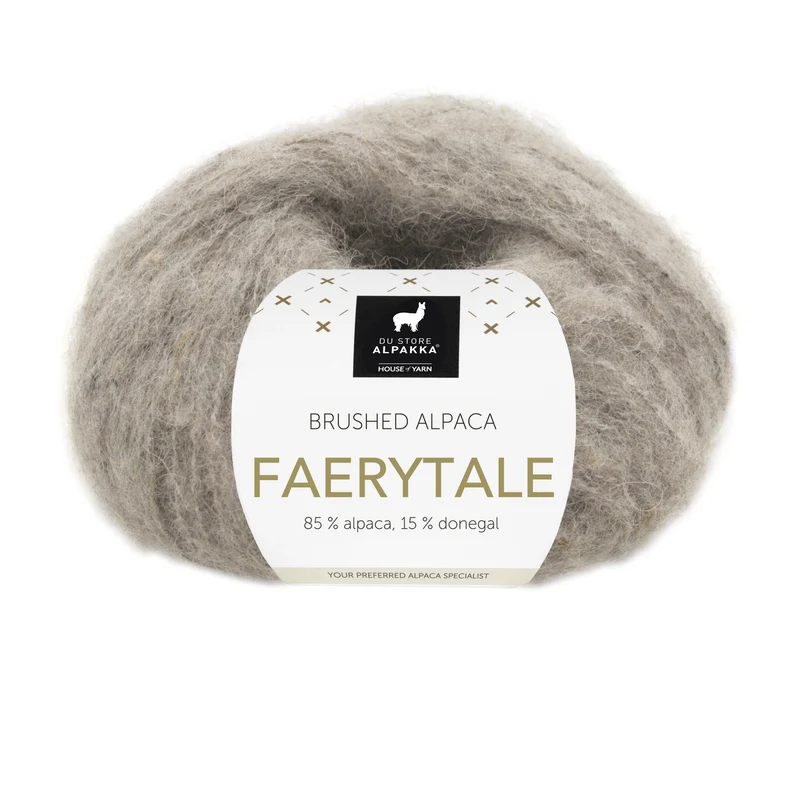 Du Store Alpakka Faerytale 816 Vaalea harmaanruskea meleerattu tweed