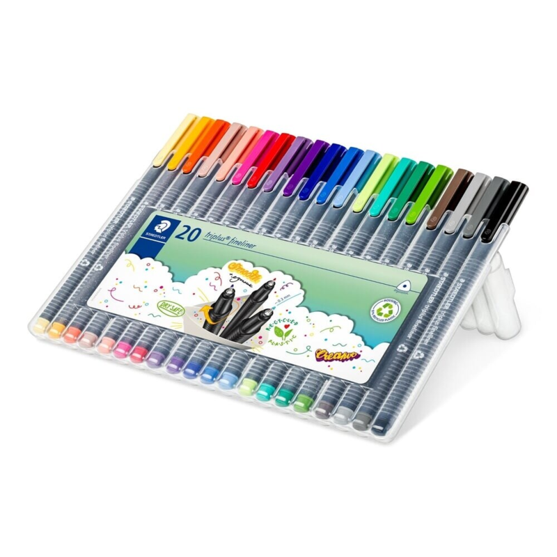 STAEDTLER Triplus fineliner 334 värimerkit, 20 kpl