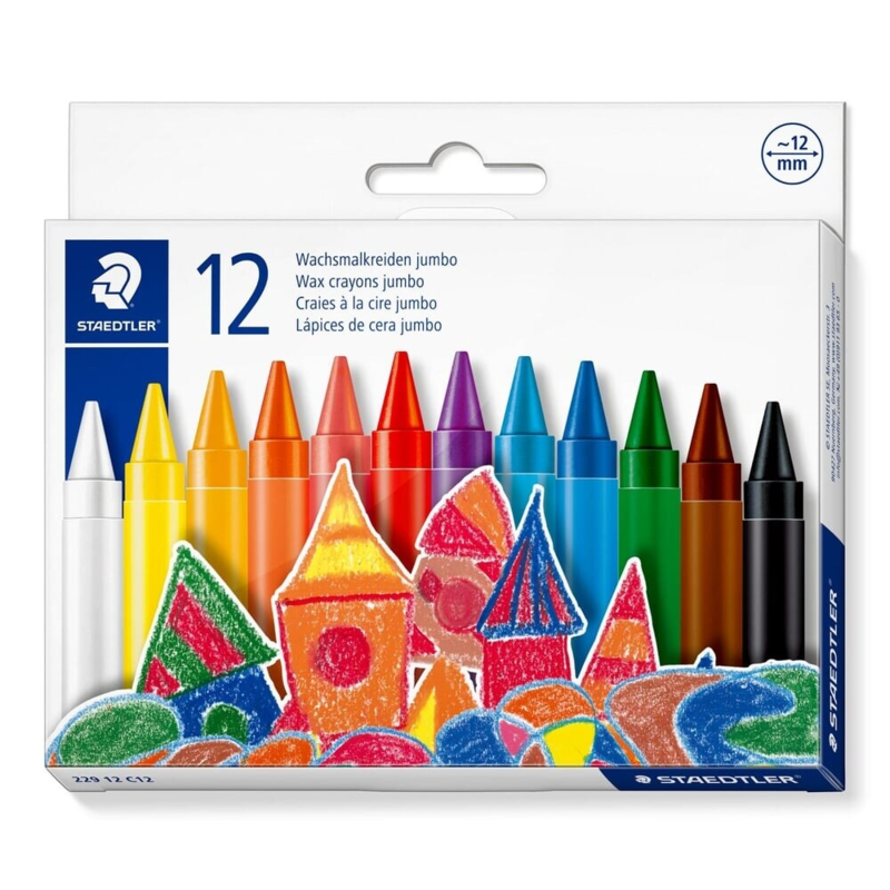 STAEDTLER Noris Club jumbo 229 vahaväriä, 12 kpl