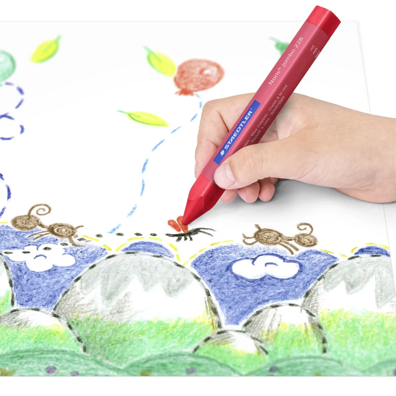 STAEDTLER Noris Club jumbo 229 vahaväriä, 12 kpl – Käyttö