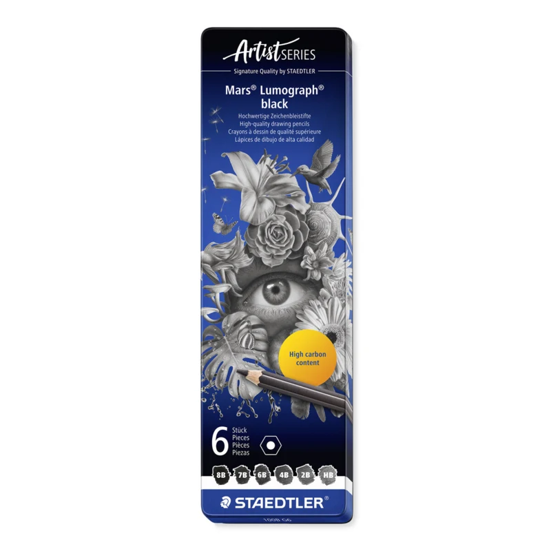 STAEDTLER Mars Lumograph -piirustuskynät, 6 kpl – Pääkuva suljettu