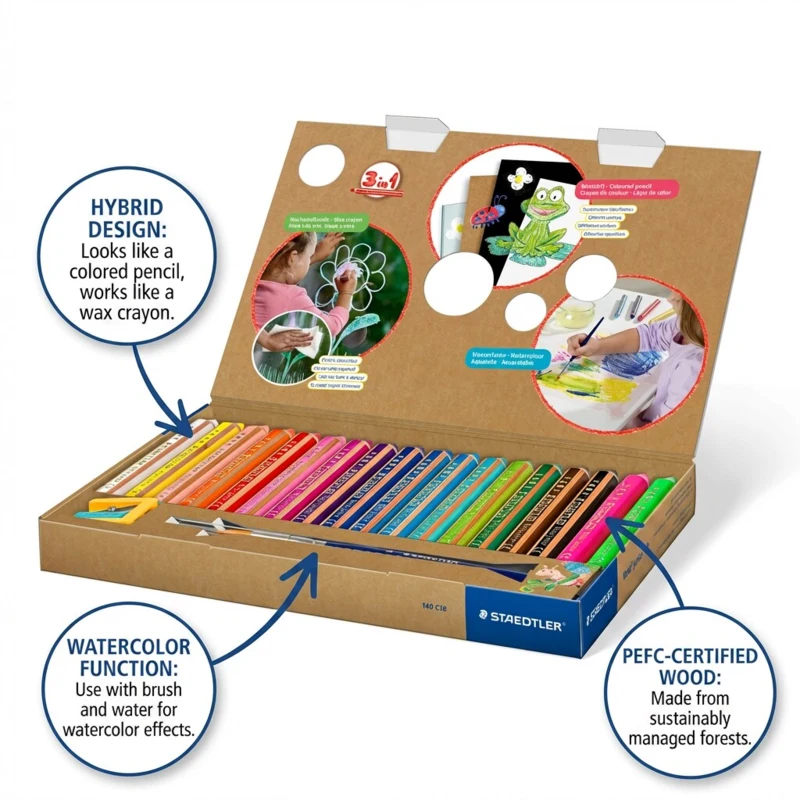 STAEDTLER Buddy 3-in-1 värikynät, 18 kpl – Main