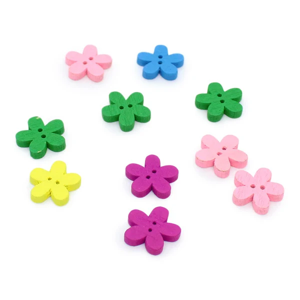 HobbyArts Pull Buttons Flower 15 mm, 10 kpl