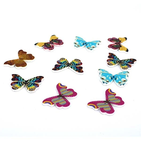 HobbyArts Pull Buttons Butterfly, 28mm, 10 kpl