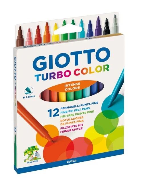 Giotto Turbo Color Tusser, 12 kpl.