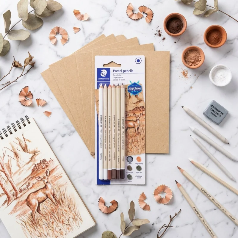 STAEDTLER mars lumograph pastellikynät, 6 kpl – P-SBK6
