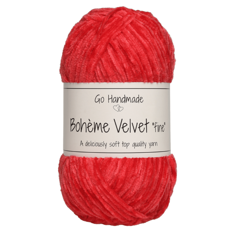 Go Handmade Bohème Velvet Fine 17619 Lämmin punainen