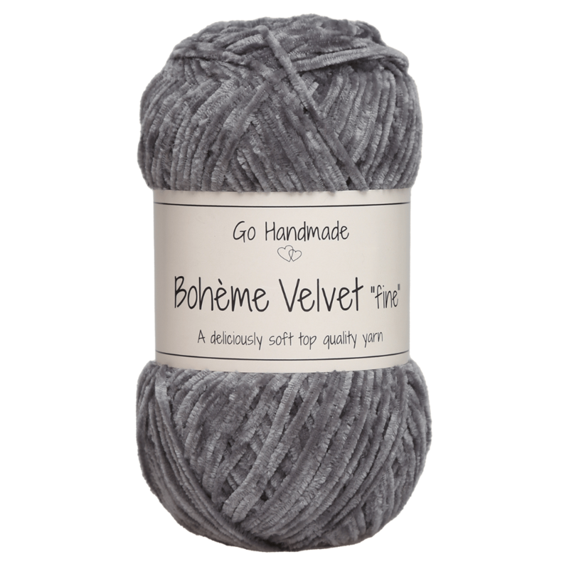 Go Handmade Bohème Velvet Fine 17605 Tummanharmaa