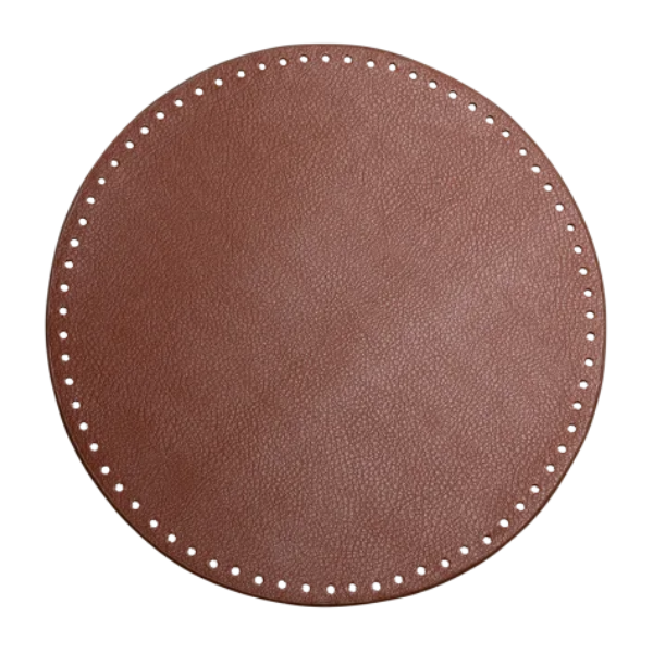 Go Handmade Laukku/Kori Pohja, PU-nahka, Pyöreä, 30 cm 22571 Ruskea