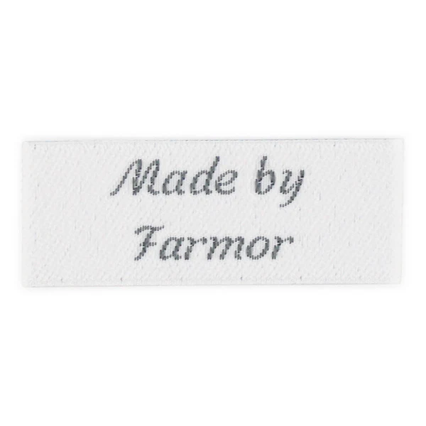 HobbyArts Labels, Hvid, 5 stk Made by farmor