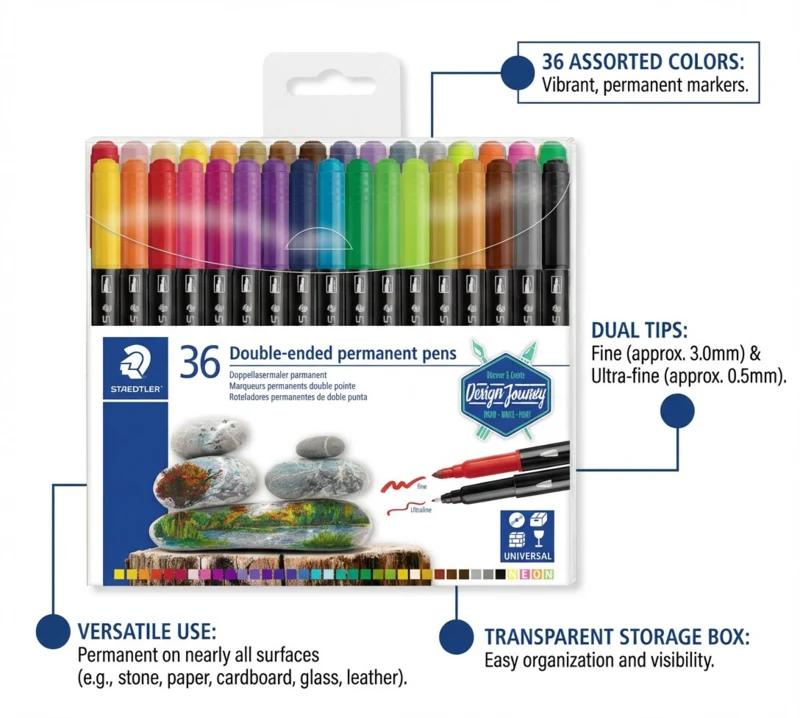 STAEDTLER Duotusser Permanente, 36 kpl – TB36