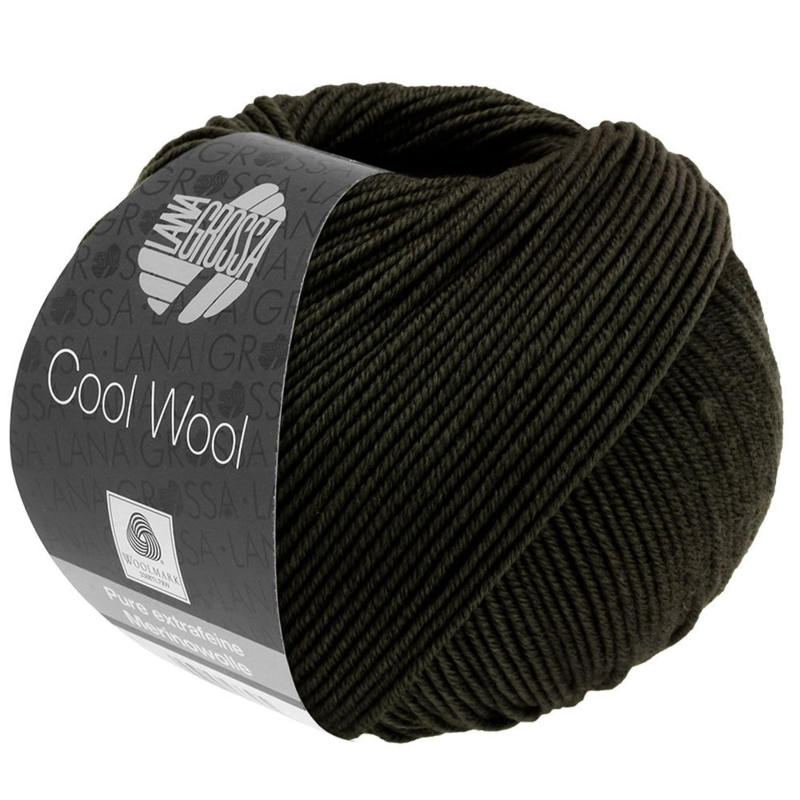 Lana Grossa Cool Wool 2104 Musta-vihreä