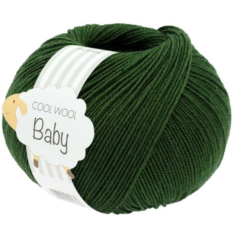 Lana Grossa Cool Wool Baby 336 Tummanvihreä