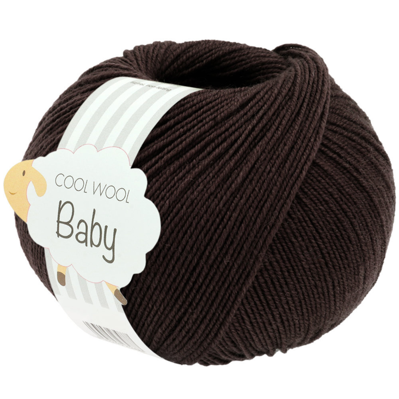 Lana Grossa Cool Wool Baby 333 Mustanruskea