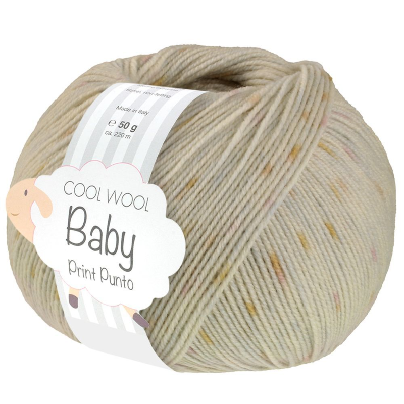 Lana Grossa Cool Wool Baby 373 Helmenbeige/Keltainen/Vaaleansininen/Liila