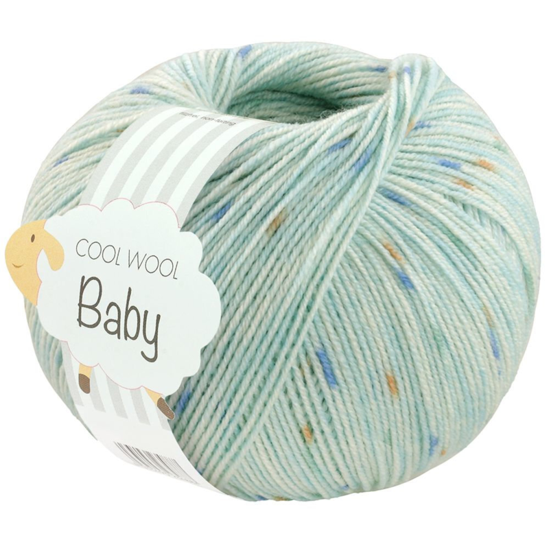 Lana Grossa Cool Wool Baby 369 Minttu/Sininen/Oranssi