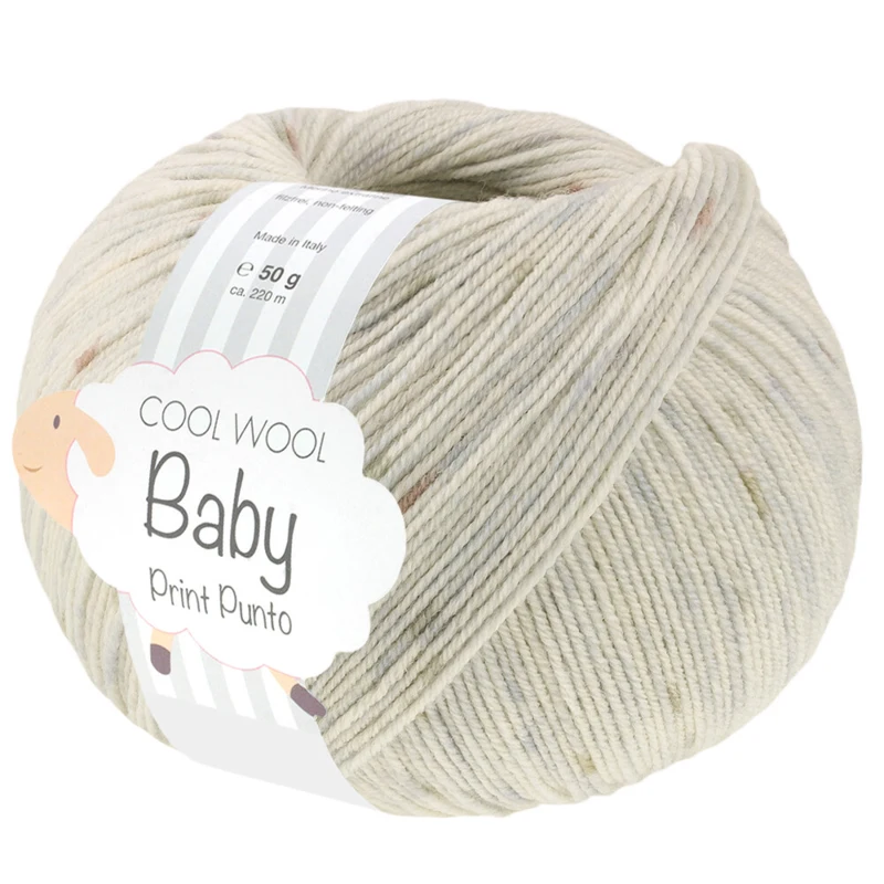 Lana Grossa Cool Wool Baby 376 Hopeanharmaa/Taupe/Vaaleanharmaa
