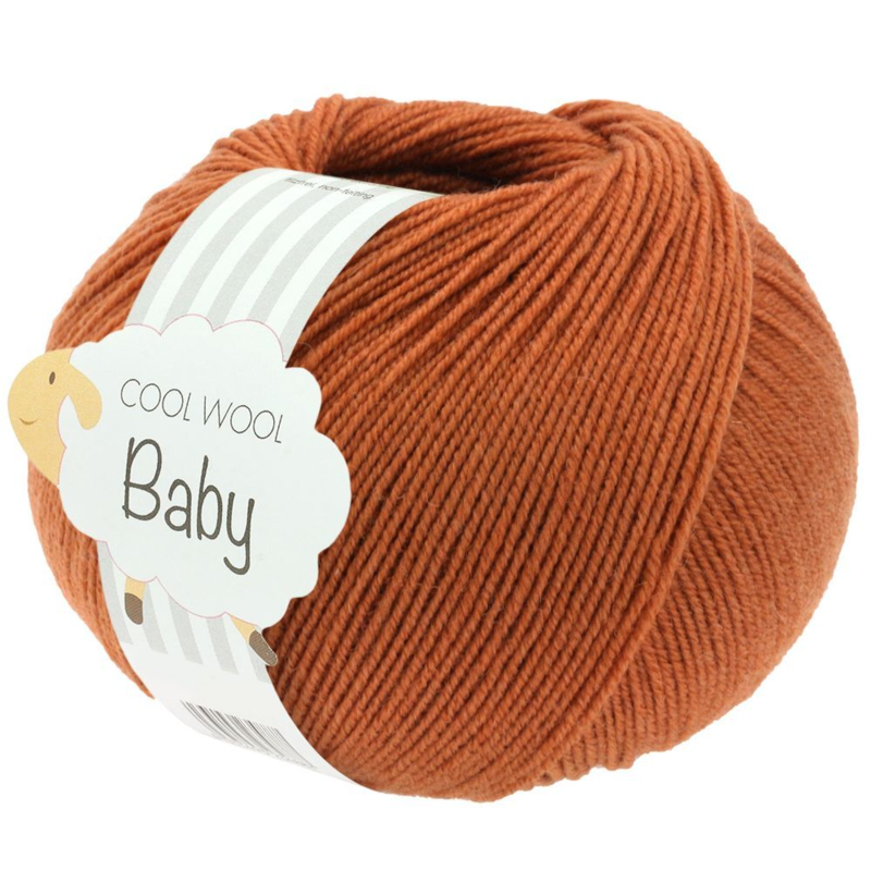 Lana Grossa Cool Wool Baby 337 Ruskeaoranssi