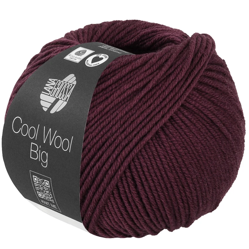 Lana Grossa Cool Wool Big 1044 Mustanpunainen